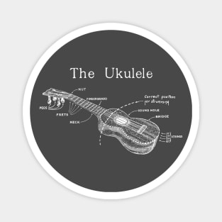 The Ukulele (white design) Magnet